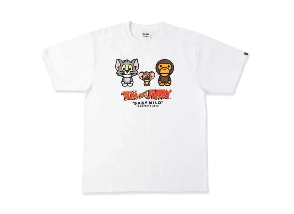 A BATHING APE / TOM AND JERRY BABY MILO TEE 2 "White"