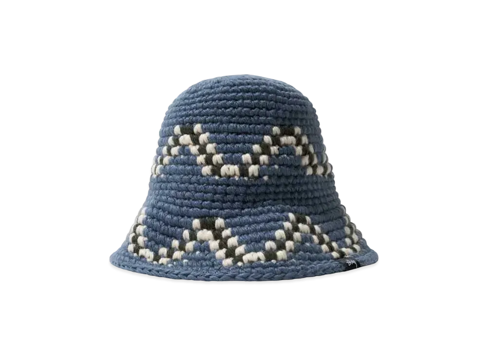 Stussy GIZA KNIT BUCKET HAT "Blue"