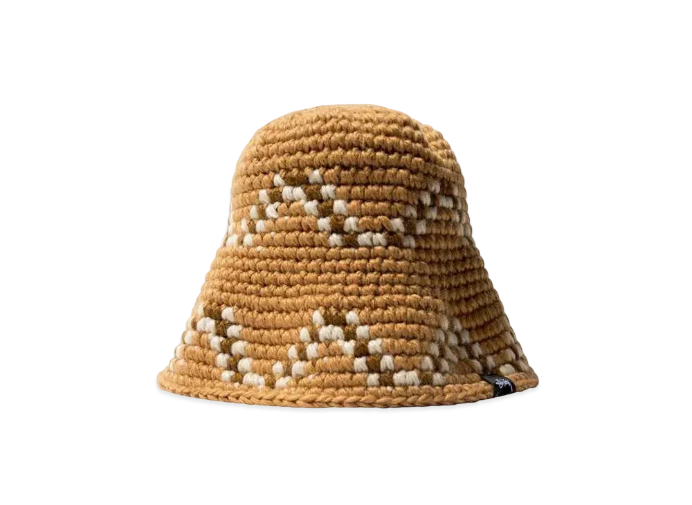 Stussy GIZA KNIT BUCKET HAT "Brown"