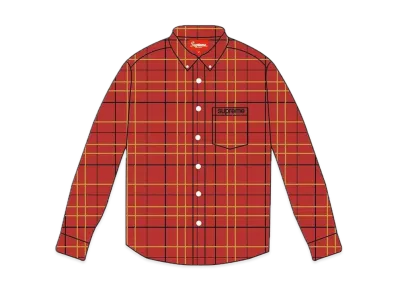Supreme Spray Tartan Shirt "Red"