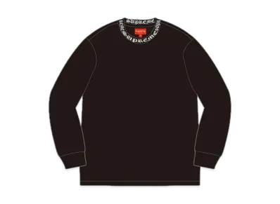 Supreme Old English Collar Logo L/S Top "Black"