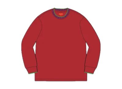 Supreme Old English Collar Logo L/S Top "Red"