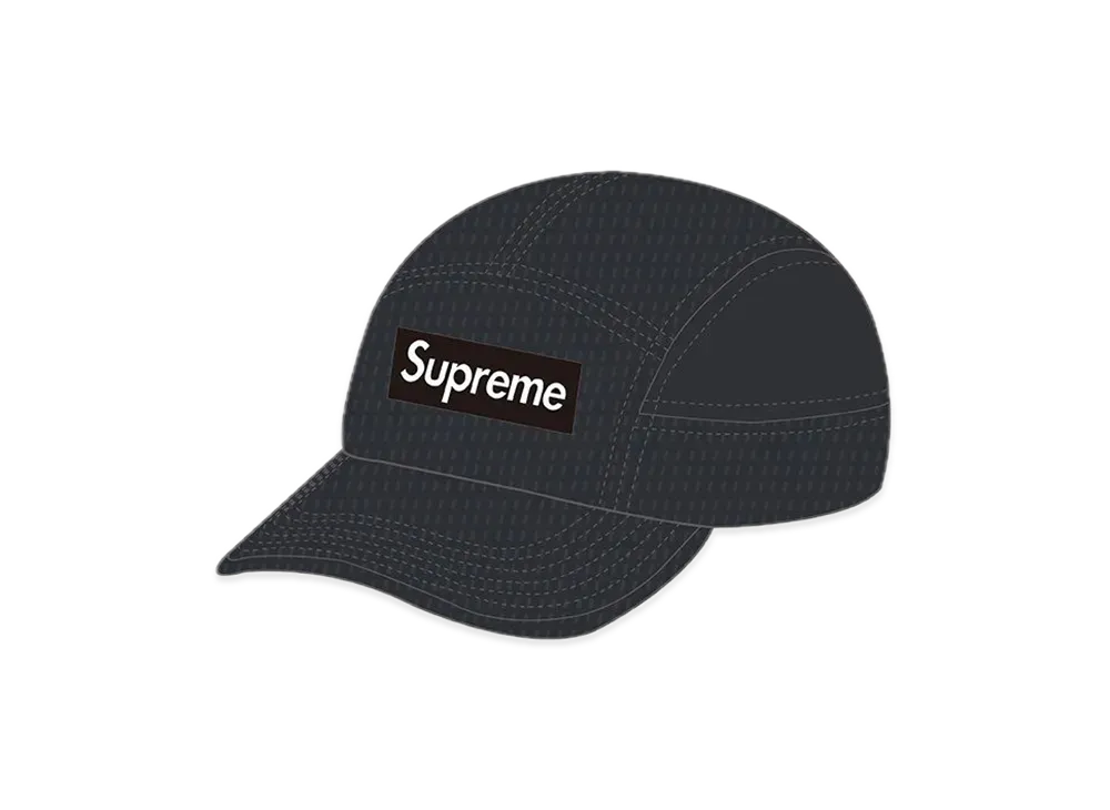 Supreme Mesh Seersucker Camp Cap "Black"