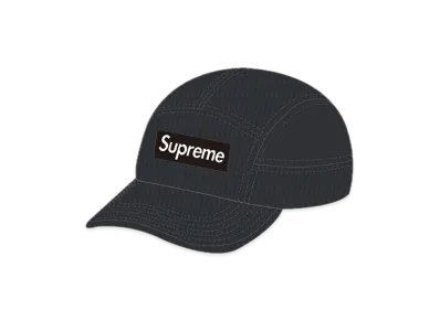 Supreme Mesh Seersucker Camp Cap "Black"