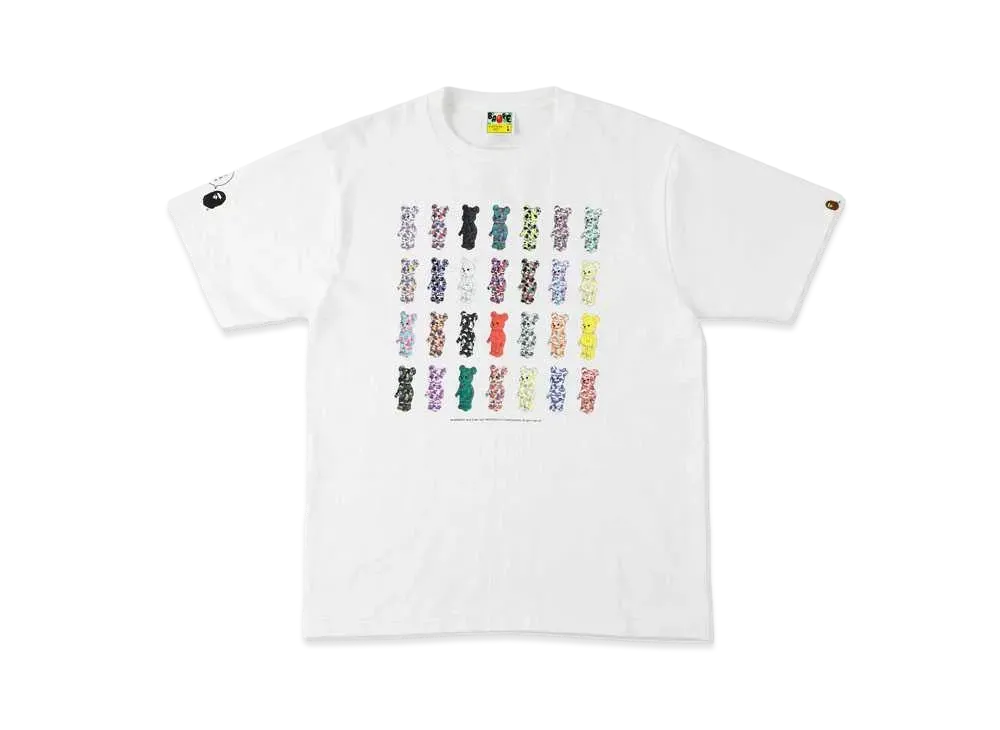 A BATHING APE 28TH ANNIVERSARY BE@RBRICK BAPE CAMO TEE "White"