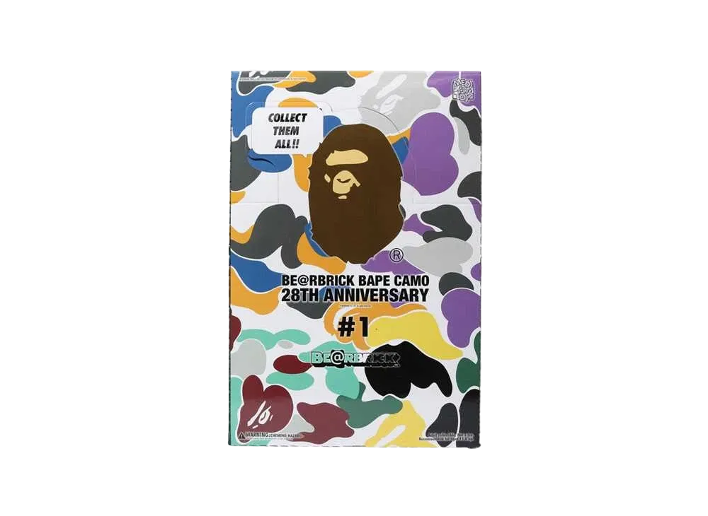 Bearbrick A BATHING APE® 28TH ANNIVERSARY CAMO 100% BOX #1 24 set