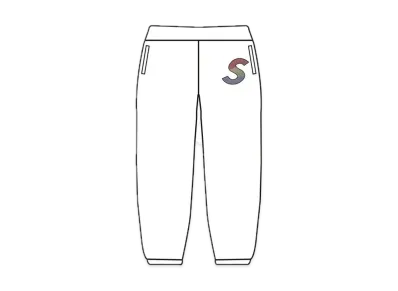Supreme Swarovski® S Logo Sweatpant "White"