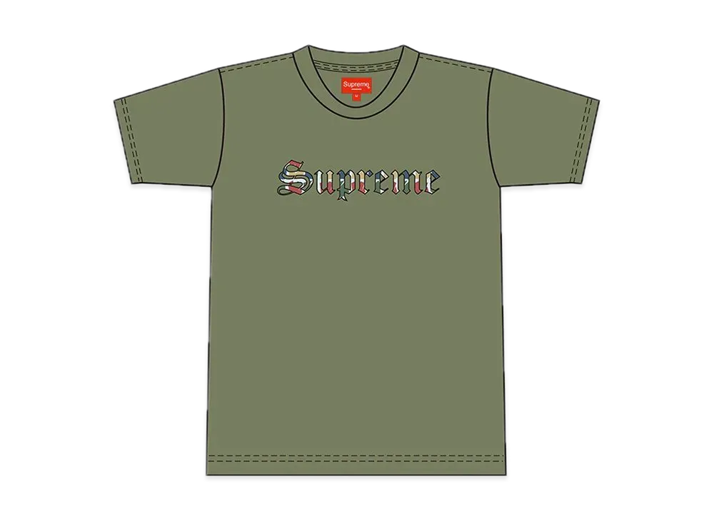 Supreme Floral Appliqué S/S Top "Olive"
