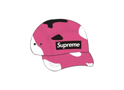 Supreme Washed Satin Camo Camp Cap "Pink"