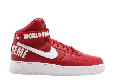 Supreme × Nike Air Force 1 High World Famous "Red"