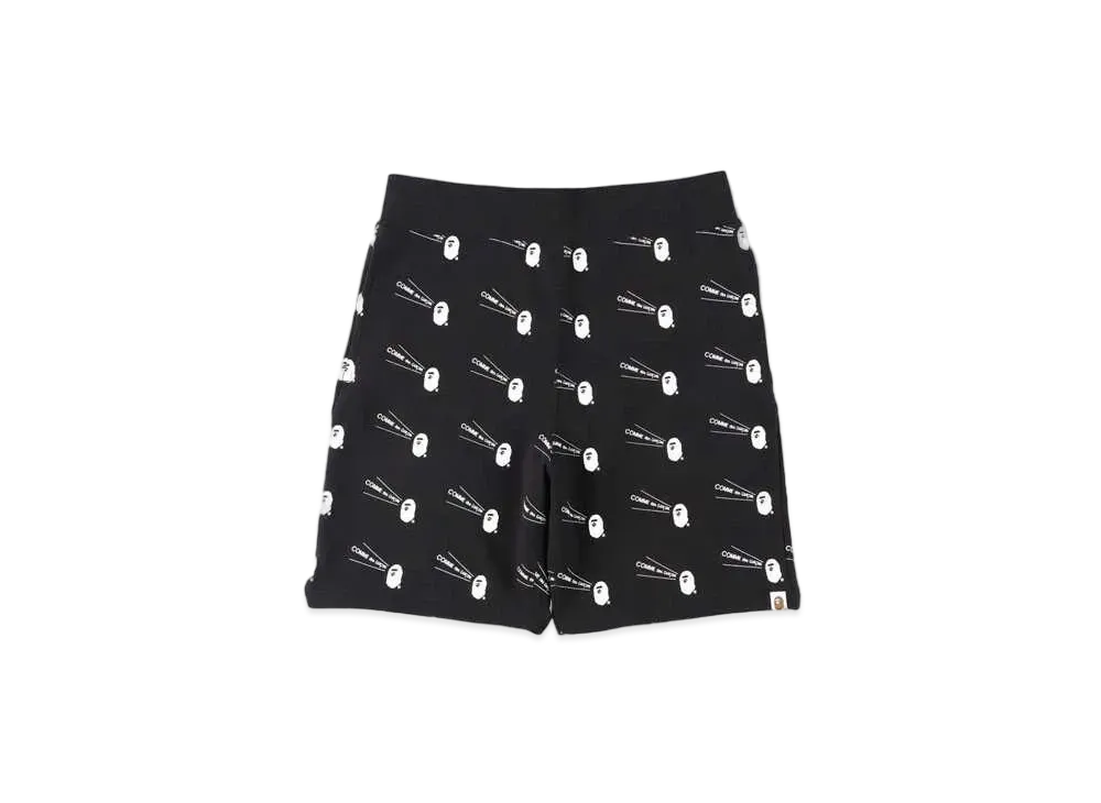 A BATHING APE CDG OSAKA SWEAT SHORTS "Black"