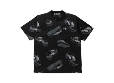 A BATHING APE RANDOM BAPE STA RELAXED POLO "Black"