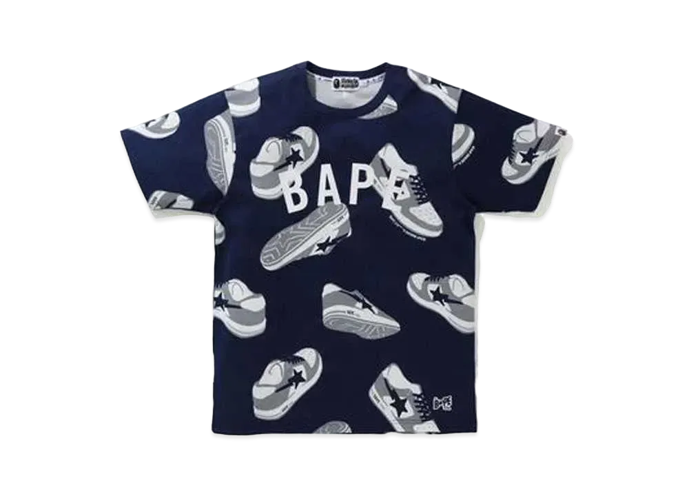 A BATHING APE RANDOM BAPE STA TEE "Navy"
