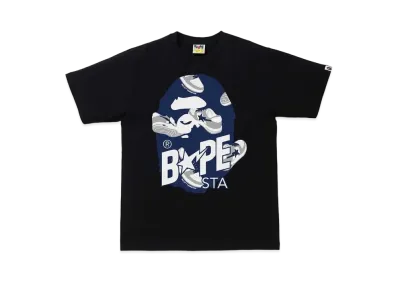 A BATHING APE RANDOM BAPE STA APE HEAD RELAXED TEE "Black/Navy"