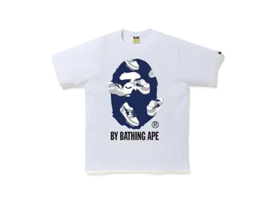 A BATHING APE RANDOM BAPE STA BY BATHING APE TEE "White/Navy"