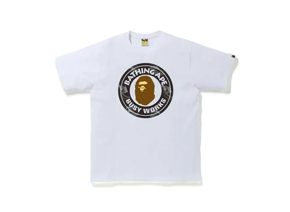 A BATHING APE RANDOM BAPE STA BUSY WORKS TEE "White"
