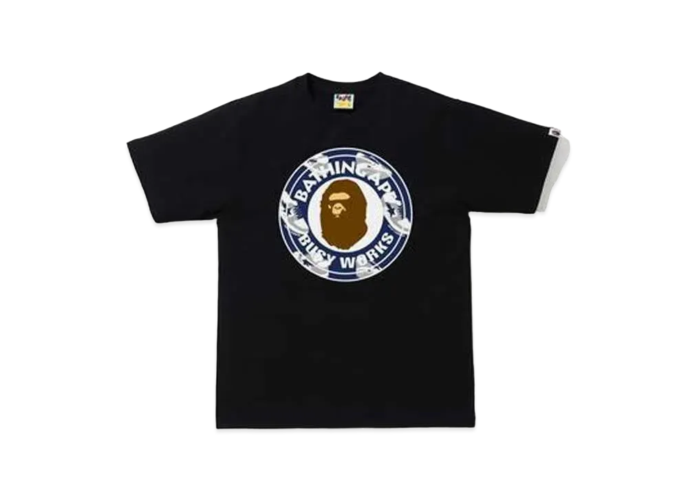 A BATHING APE RANDOM BAPE STA BUSY WORKS TEE "Black/Navy"
