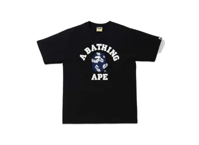 A BATHING APE RANDOM BAPE STA COLLEGE TEE "Black/Navy"