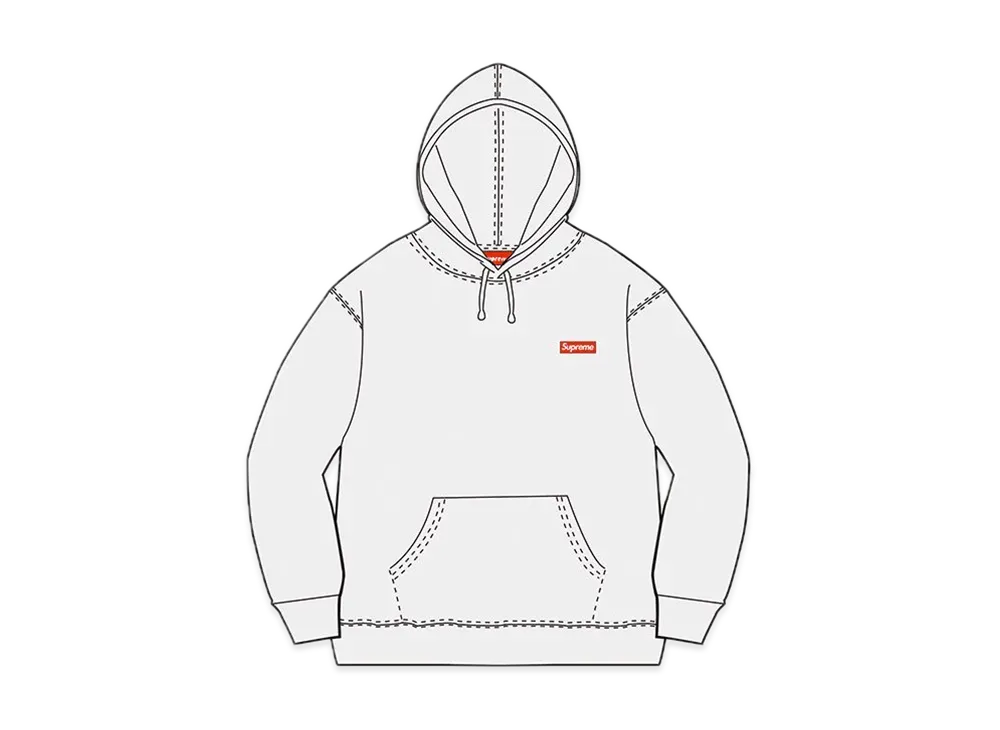 Supreme Small Box Hooded Sweatshirt "White" (21SS)
