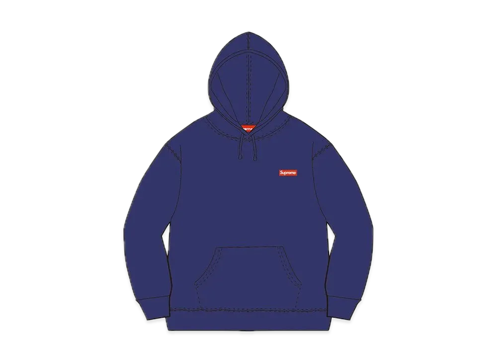 Supreme Small Box Hooded Sweatshirt "Washed Navy" (21SS)