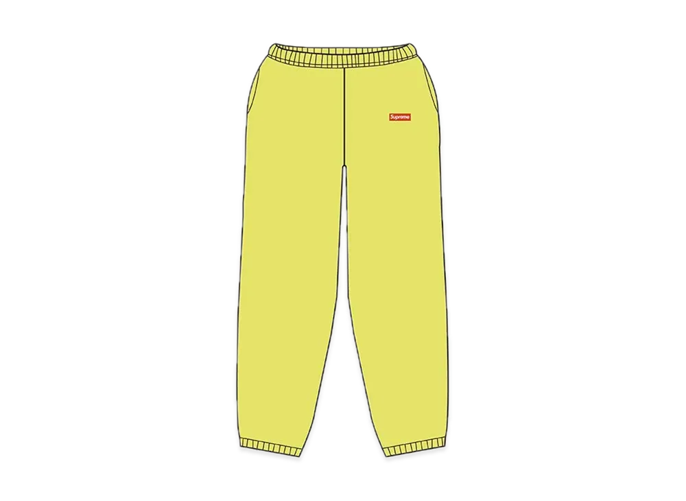 Supreme Small Box Sweatpant "Yellow"(21SS)
