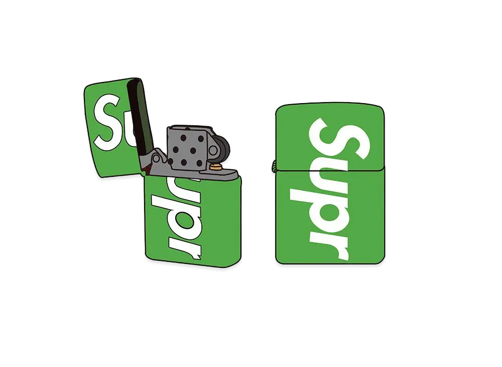 Supreme Evergreen Logo Zippo "Green"