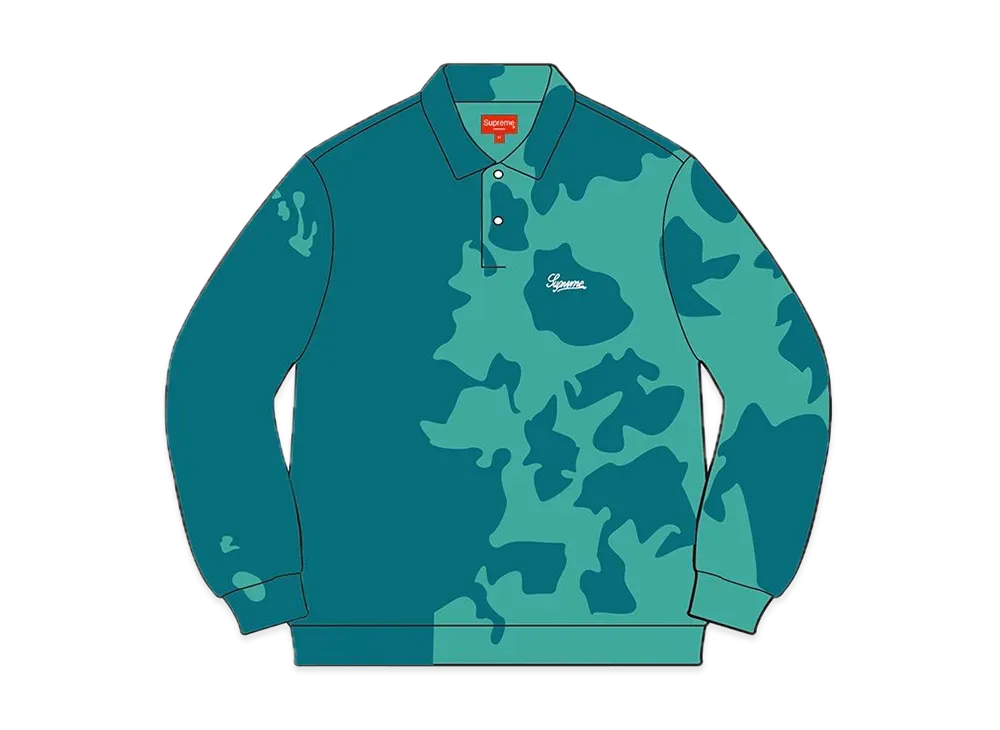 Supreme Bleached Velour L/S Polo 