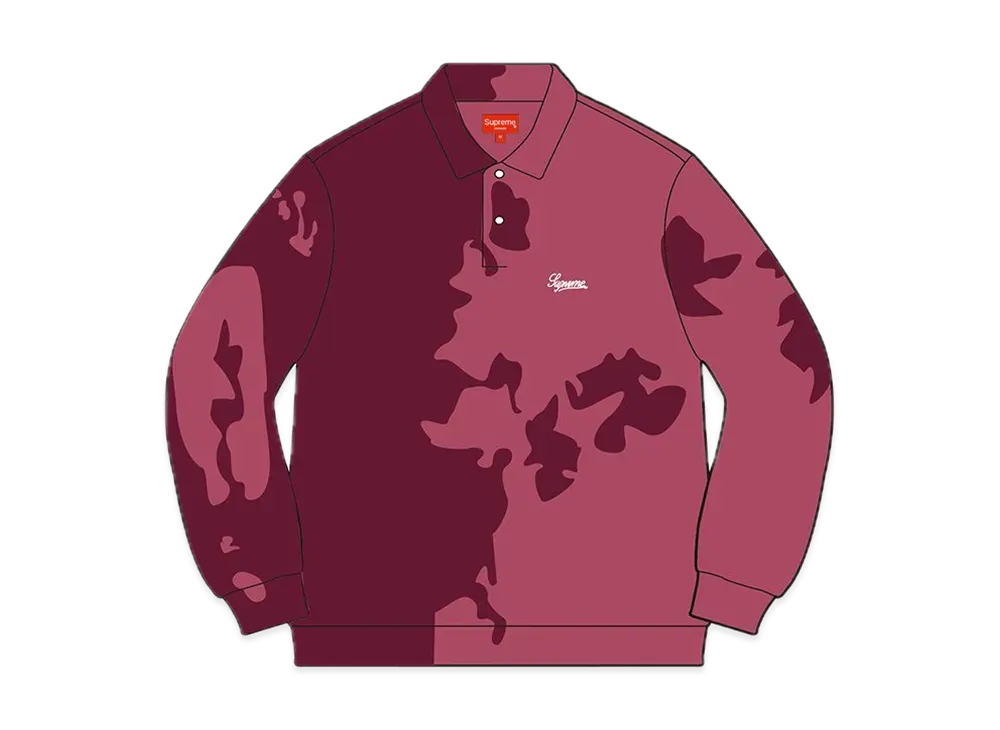 Supreme Bleached Velour L/S Polo 