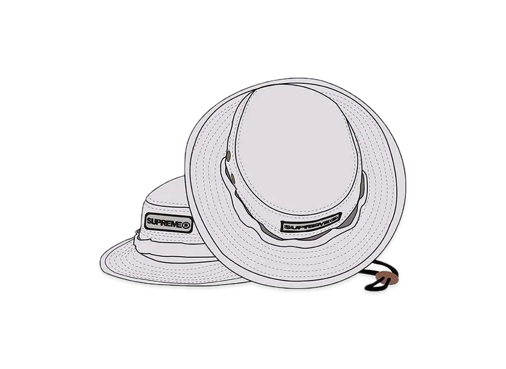 Supreme Reflective Patch Boonie "White"