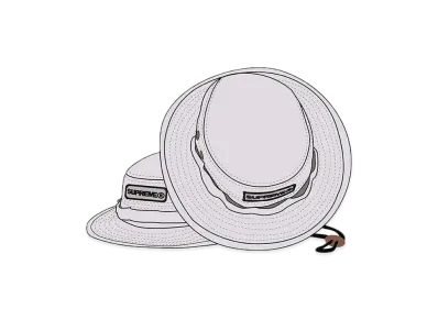 Supreme Reflective Patch Boonie "White"