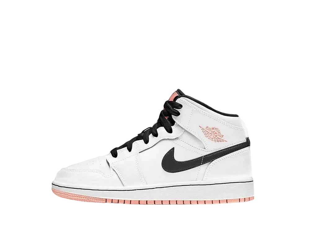 ナイキ GS エアジョーダン1 ミッド "アンスラサイト/アークティックオレンジ"