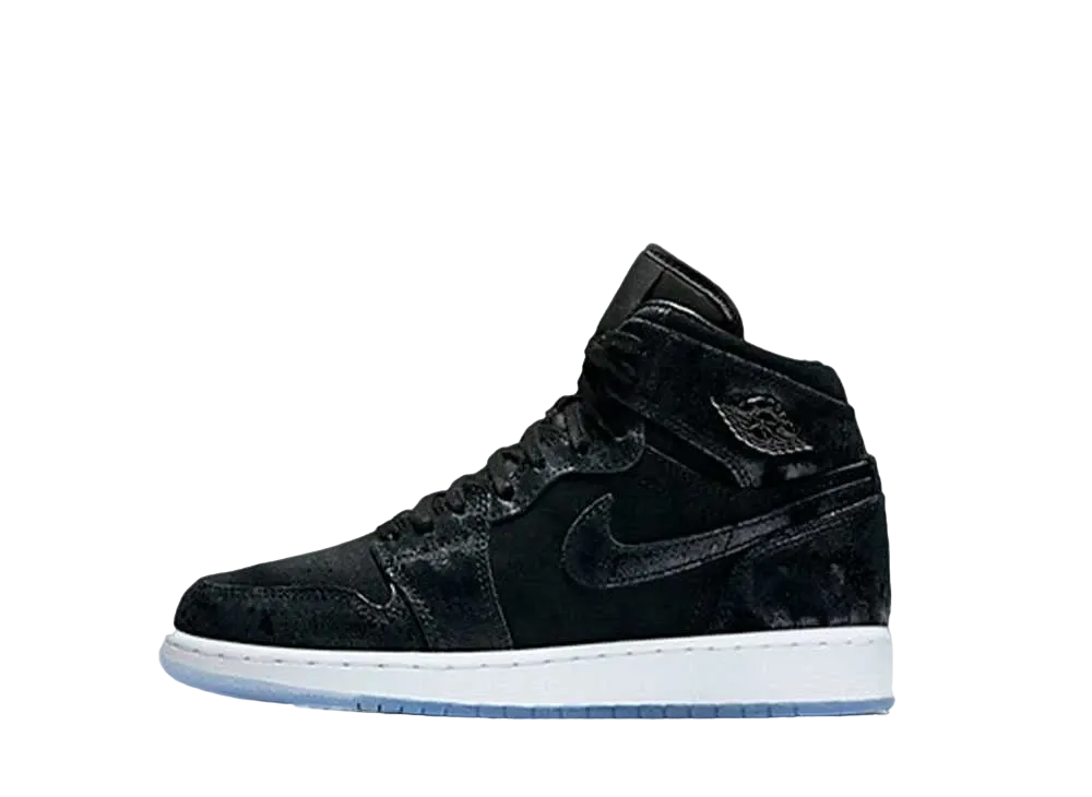Nike GS Air Jordan 1 Retro High Heiress "Black Suede"