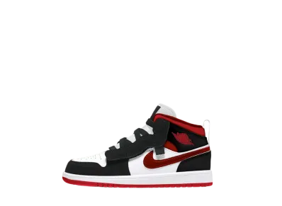 ナイキ PS エアジョーダン1 ミッド "ホワイト/ジムレッド/ブラック"(キッズ)