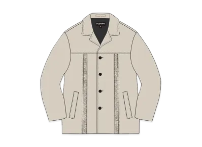 Supreme Braided Leather Overcoat "Sand"
