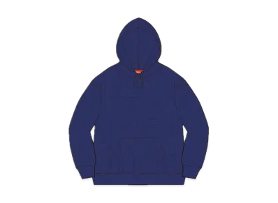 Supreme Embossed Logos Hooded Sweatshirt "Washed Navy"