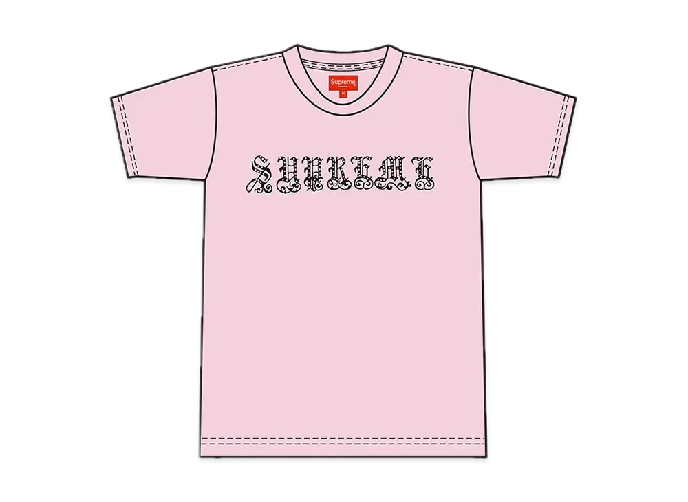 Supreme Old English Rhinestone S/S Top 