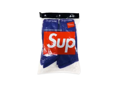 Supreme x Hanes Crew Socks (4 Pack) "Purple"(21SS)