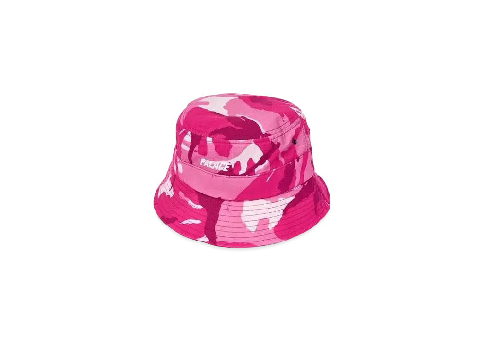 PALACE Web Strap Bucket Hat "Pink Camo"