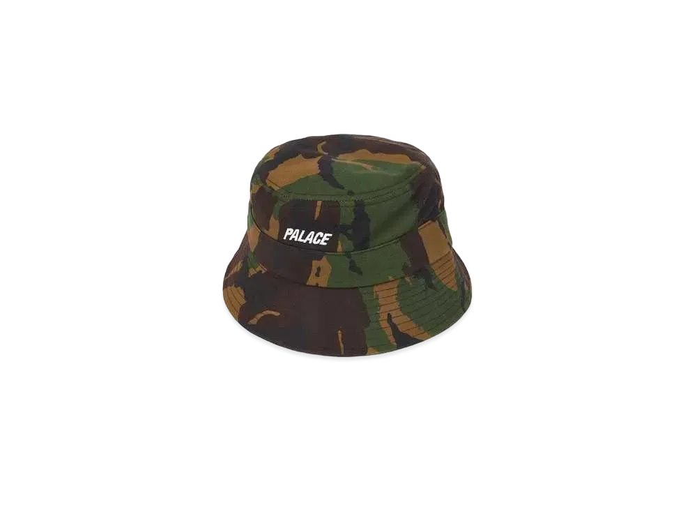 PALACE Web Strap Bucket Hat "Woodland Camo"
