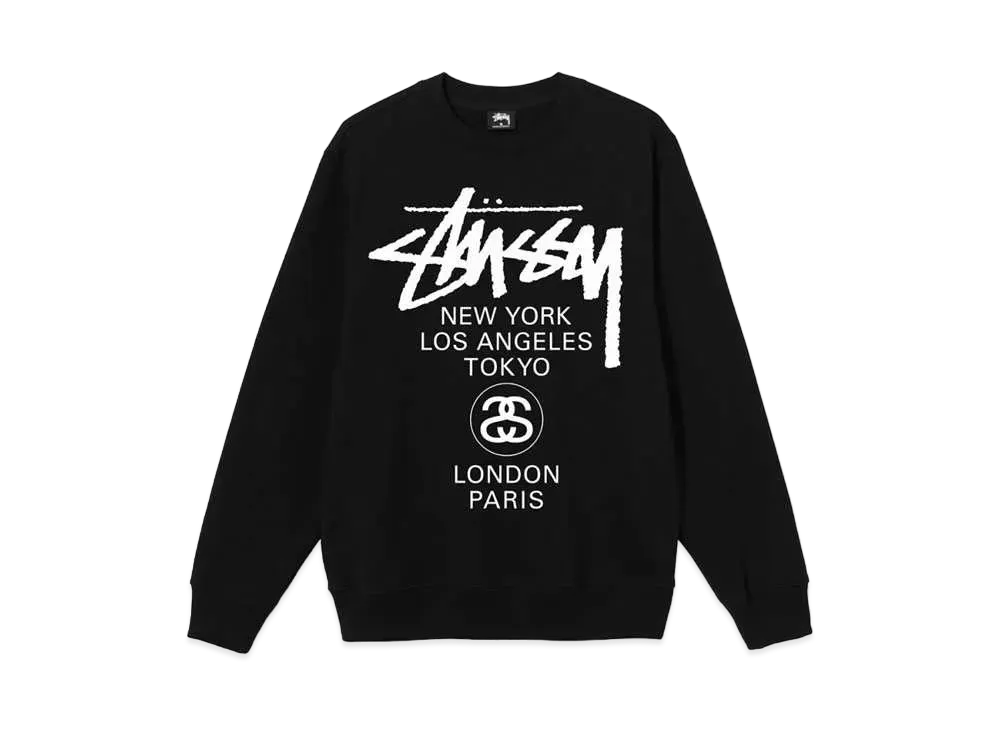 Stussy WORLD TOUR CREW "Black"