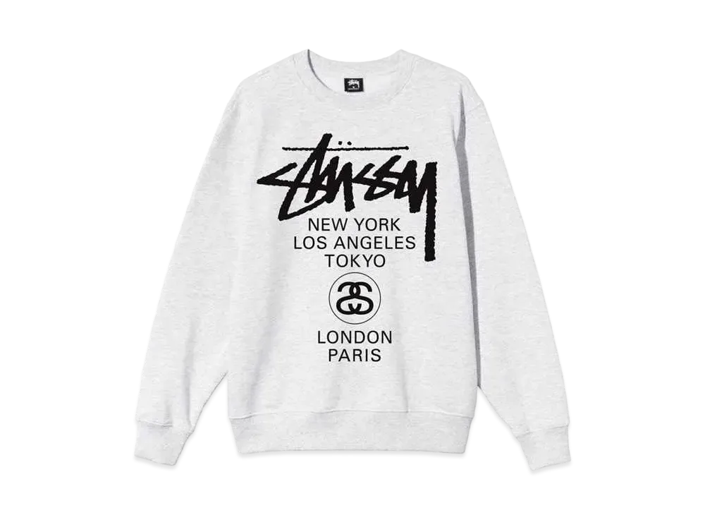 Stussy WORLD TOUR CREW "Grey"