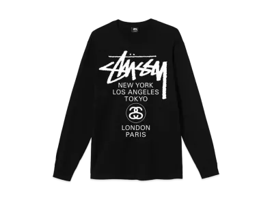 Stussy WORLD TOUR LS TEE "Black"