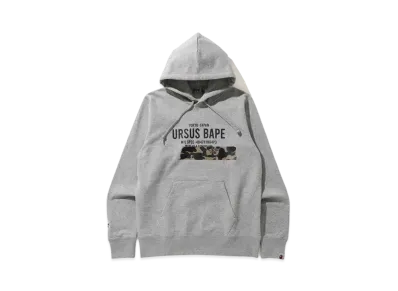 A BATHING APE URSUS TAPE PULLOVER HOODIE "Grey"