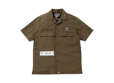 A BATHING APE URSUS RELAXED MILITARY S/S SHIRT "Olivedr"