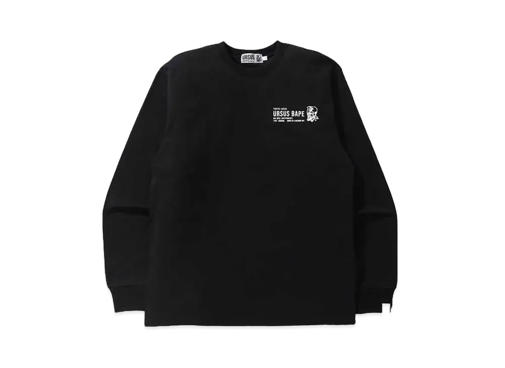 アベイシングエイプ アーサス カモ テープ エルエス Tシャツ "ブラック"