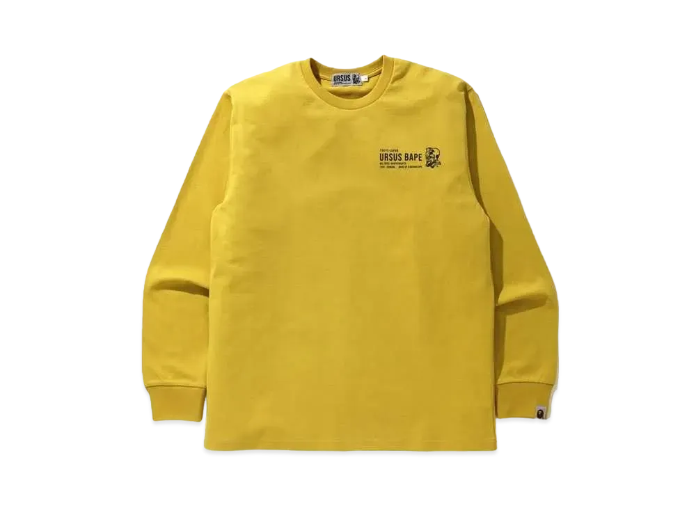 A BATHING APE URSUS CAMO TAPE L/S TEE "Yellow"