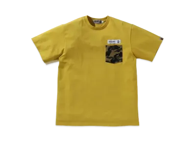 A BATHING APE URSUS CAMO POCKET TEE "Yellow"