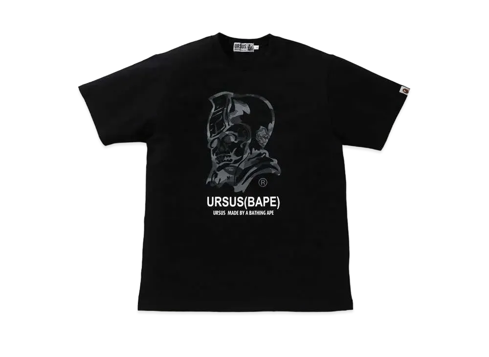 A BATHING APE URSUS CAMO TRADEMARK TEE "Black"