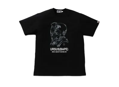 A BATHING APE URSUS CAMO TRADEMARK TEE "Black"
