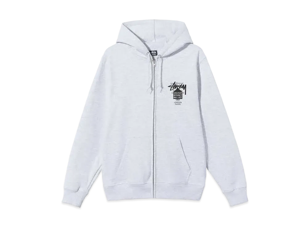 Stussy DSM WORLD TOUR ZIP HOOD "Grey" 3973793